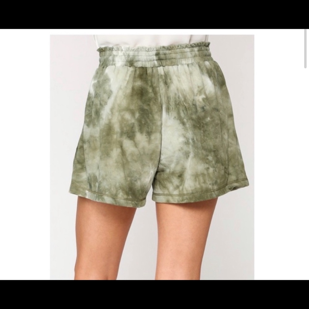 soft tie dye shorts with side pockets